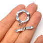Zapięcie Toggle Stal Ciemne Srebro 19 mm - 2