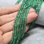 Onyks Zielony Kule Fasetowane 3 mm Sznur - 2