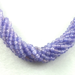 Jade balls facetted 4mm lavender cord approx. 40cm