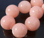 Jade balls 14mm Powder Pink Cord 28pcs
