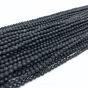 Onyks Matowy Kule Fasetowane 4mm Sznur 40cm  - 3
