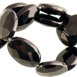 Onyx Ovals 14 / 10mm facetted cord 40cm 27 Ovals