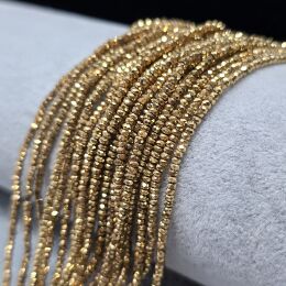 Hematyt Złoty Oponki 1,5x2mm  Fasetowane Sznur 40cm