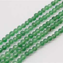 Grüne Jadekugeln 3mm Schnur 38cm