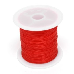 Jewellery Silicone Rubber 0.5mm Red Spool 15 meters