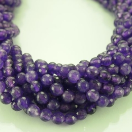 Jade balls facetted 6mm Tanzanite cord approx. 40cm