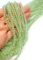 Prehnit Kulka Fasetowana 4 mm Sznur 40cm - 2
