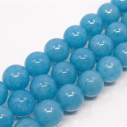 Quartz Blue Balls 12mm Cord 33pcs