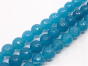 Quartz 10mm Faceted Blue Balls Cord 38pcs