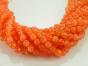 Jade balls faceted 8mm orange cord 40cm