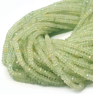 Prehnit Oponka Fasetowana 4x2 mm Sznur 40cm