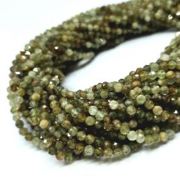 Granat Zielony Grossular Kulka Fasetowana 3  mm 