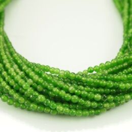 Jade Balls 3mm Dark Green Rope 38cm