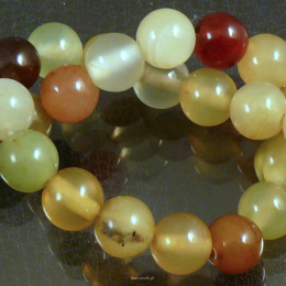 Natural jade balls 6mm cord 40cm