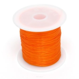 Jewellery Silicone Rubber 0.5mm Orange Spool 15 meters