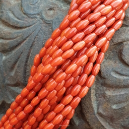 Koral Antyczny Oliwka 3,5x6 mm