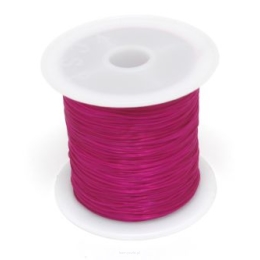 Jewellery Silicone Rubber 0.5mm Fuchsia Spool 15 meters