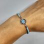 Bransoletka z Cyrkonii Inkrustowanych Ręka Fatimy Baza Niebieska - 2