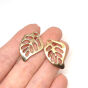 Zawieszka Liść Ornament 23x18mm  Złoto  - 3