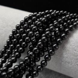Turmalin Czarny 6 mm Gładki Szerl Skoryl Kulka