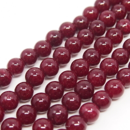 Pastell Jade kugeln 8mm rote Schnur 40cm