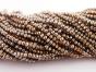 Fianit Oponki Fasetowane 3/2 mm Oliwkowo-złote 