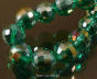 Kristall facettierten rund 8mm Emerald AB Schnur 53cm 69pcs