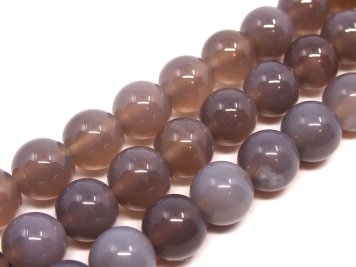 Chalcedon graue Kugel 12mm Kabel 40cm 33 Stones