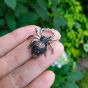 Zawieszka Owad Pająk Czarna Wdowa 25x27 mm Stal  - 2