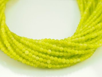 Jadekugeln 3mm Bright Green 38cm Schnur