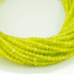 Jadekugeln 3mm Bright Green 38cm Schnur