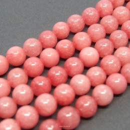 Jade balls faceted 8mm Pink cord 40cm