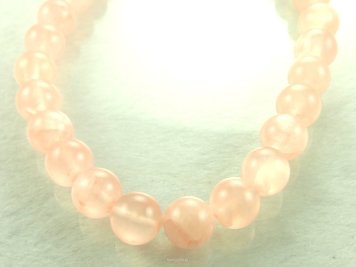 Semitransparent jade beads 12mm Apricot cord 40cm