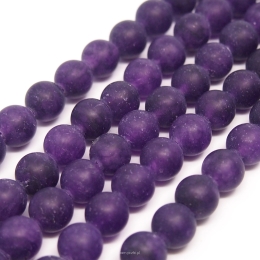 Jade Matt beads 8mm Plum cord 40cm