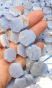 Chalcedon Rekon . Blaue Oval facettierten 18/25mm Schnur 16pcs - 2