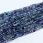 Fluoryt Moneta Fasetowana 4 mm Sznur 40cm Pastylka - 3