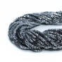Hematyt Heishi Fasetowana Srebro 3x1 mm Sznur 40cm