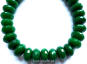 Emerald jade faceted Clincher 6/10mm Cord 40cm