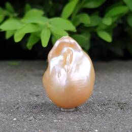 Perła Sztuka Naturalna Różowa Barok 22x16 mm  Nr.27