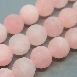 Quartz Pink Bullets Matt 12mm Cord 31pcs