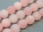 Quartz Pink Bullets Matt 12mm Cord 31pcs