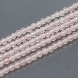 Jade Balls 3mm Bright Rose Cord 38cm