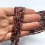 Spinel Cieniowany Czerwony Moneta Fasetowana 4 mm Sznur 40cm Pastylka - 2