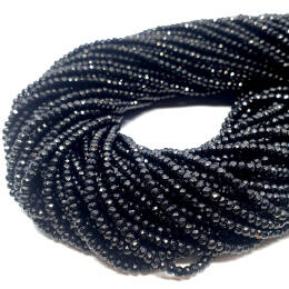 Hematyt Czarny Oponki 2x3mm  Fasetowane Sznur 40cm