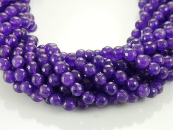 Jade Kugeln 8mm Amethyst String 40cm facettiert