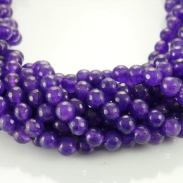 Jade Kugeln 8mm Amethyst String 40cm facettiert