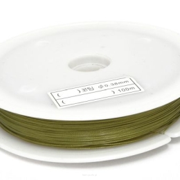 Schmuck Seil 0.38mm olivgrün Spule 100 Meter