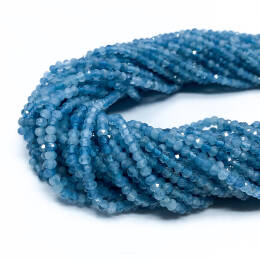 Akwamaryn Oponki Fasetowane 3x2 mm 