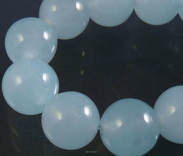 Jade Pastel Blue Balls 10mm Cord 40pcs