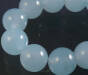 Jade Pastel Blue Balls 10mm Schnur 40pcs